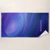 Paarse blauwe ombre gradiënt strandlaken (Voorkant)