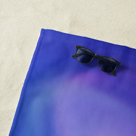 Paarse blauwe ombre gradiënt strandlaken (In situ)