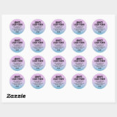 Paarse & Blauwe Ombre Klein BedrijfsSchoonheidspro Ronde Sticker (Vel)
