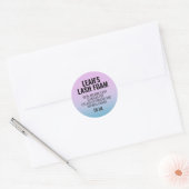 Paarse & Blauwe Ombre Klein BedrijfsSchoonheidspro Ronde Sticker (Envelop)