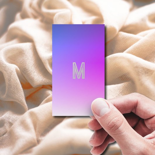 paarse-blauwe ombre - modern visitekaartje