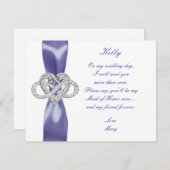 Paarse blauwe oneindigheid hart gemaakt van edelmo (Voorkant / Achterkant)