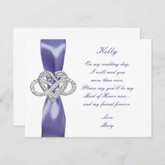 Paarse blauwe oneindigheid hart gemaakt van edelmo (Voorkant / Achterkant)