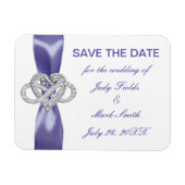 Paarse blauwe oneindigheid hart sparen de datum ma magneet (Horizontaal)