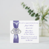 Paarse Blauwe Oneindigheid Heart Engagement Party  (Staand voorkant)