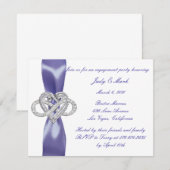 Paarse Blauwe Oneindigheid Heart Engagement Party  (Voorkant / Achterkant)