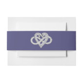Paarse blauwe oneindigheid Heart Invitation Belly  Uitnodigingen Wikkel (Voorkant Voorbeeld)