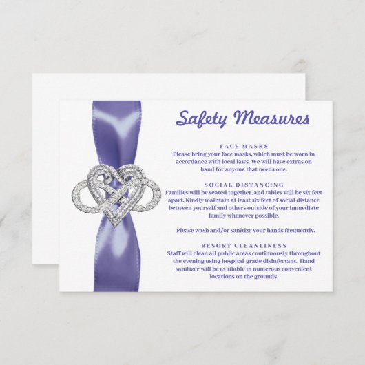 Paarse blauwe oneindigheid — maatregelen ter besch informatiekaartje (Voorkant / Achterkant)