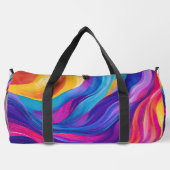 PAARSE BLAUWE ORANJE GELE ABSTRACTE GOLVEN PLUNJEZAK (Achterkant)