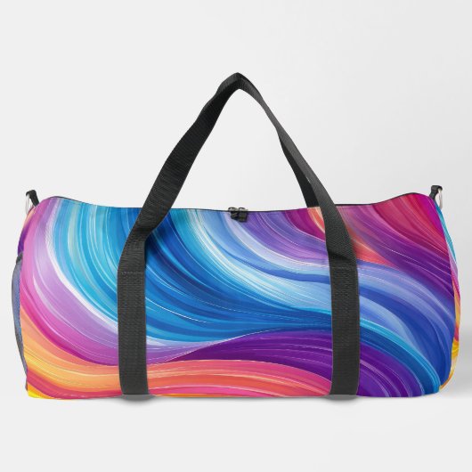 PAARSE BLAUWE ORANJE GELE ABSTRACTE GOLVEN PLUNJEZAK (Achterkant)