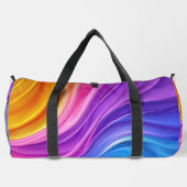 PAARSE BLAUWE ORANJE GELE ABSTRACTE GOLVEN PLUNJEZAK (Achterkant)