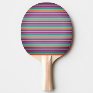 Paarse, blauwe, oranje strepen ping pong peddel tafeltennisbatje