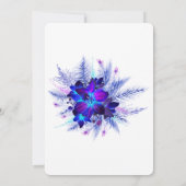 Paarse Blauwe Orchidee Bruiloft Details Kaart (Achterkant)