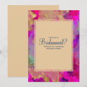 Paarse, blauwe, paarse marmer in uitnodigingen (Voorkant / Achterkant)