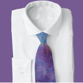 Paarse blauwe pacock Abstracte Stropdas