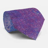 Paarse blauwe pacock Abstracte Stropdas (Opgerold)