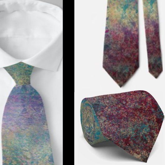 Paarse Blauwe Pacock Abstracte Stropdas Necktie