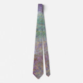 Paarse Blauwe Pacock Abstracte Stropdas Necktie (Voorkant)