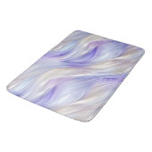 Paarse Blauwe Parel Witte Swirls Badmat (Gekanteld)