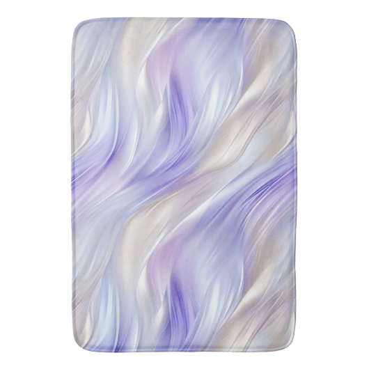 Paarse Blauwe Parel Witte Swirls Badmat (Voorkant Verticaal)