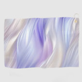  Paarse Blauwe Parel Witte Swirls Golfhanddoek (Horizontaal)