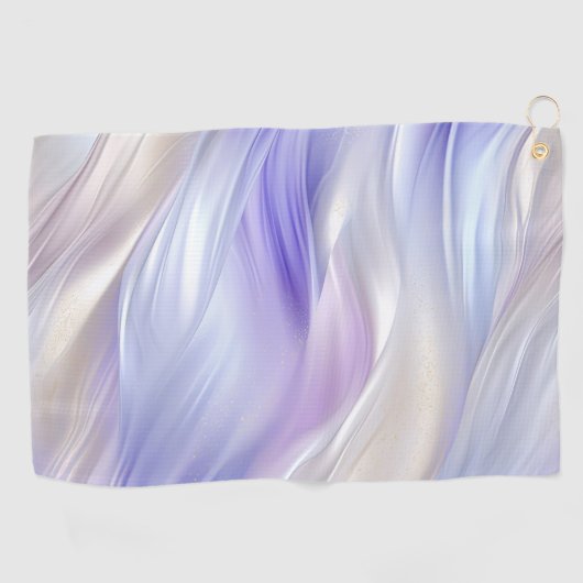  Paarse Blauwe Parel Witte Swirls Golfhanddoek (Horizontaal)