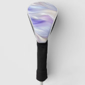  Paarse Blauwe Parel Witte Swirls Golfheadcover (Voorkant)