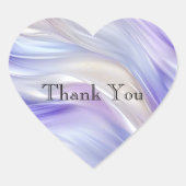 Paarse Blauwe Parel Witte Swirls Hart Sticker (Voorkant)