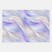  Paarse Blauwe Parel Witte Swirls Inpakpapier Vel (Voorkant)