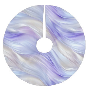  Paarse Blauwe Parel Witte Swirls Kerstboom Rok