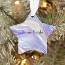 Paarse Blauwe Parel Witte Swirls Ornament