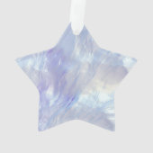 Paarse Blauwe Parel Witte Swirls Ornament (achterkant)