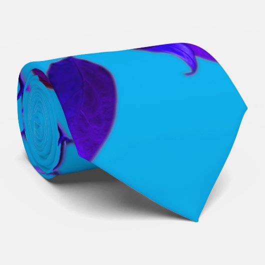 paarse blauwe  pop  chili boomstropdas stropdas (Opgerold)