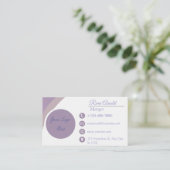 Paarse & Blauwe Professionele Visitekaartje (Staand voorkant)