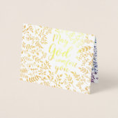 Paarse Blauwe Religieuzen Moge God jullie troosten Folie Kaarten (Voorkant)