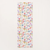 Paarse Blauwe Rode Waterverf Monogram Naam Yogamat (Achterkant)