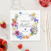 Paarse Blauwe Rode Wilde Bloem Bruiloft Luncheon B Servet (Insitu)