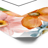 Paarse Blauwe Rode Wilde Bloemen Bruiloft Feest We Perfect Poster (Hoek)