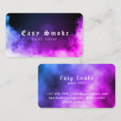 Paarse Blauwe Rook Vape Shop Visitekaartje (Voorkant / Achterkant)