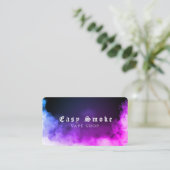 Paarse Blauwe Rook Vape Shop Visitekaartje (Staand voorkant)