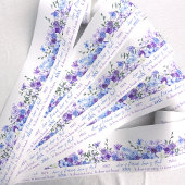 Paarse, Blauwe Roos Centerpiece Wrap-around Labels Poster