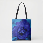 Paarse Blauwe Roos Tote Bag (Voorkant)