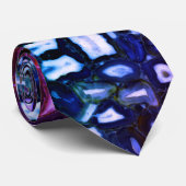 Paarse blauwe roze agentia stropdas (Opgerold)