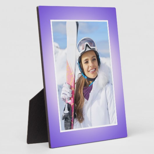 Paarse Blauwe Roze Aura Gradiënt Fotokader Fotoplaat (Zijkant)