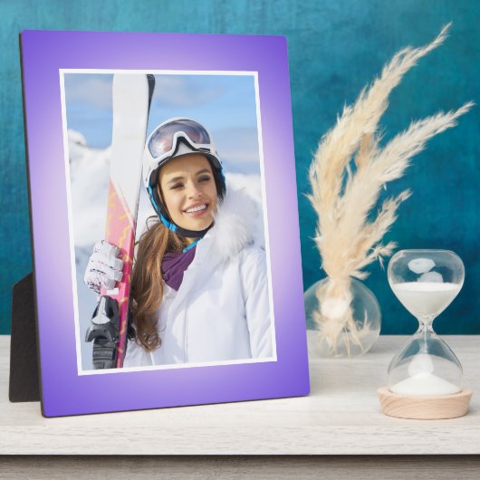 Paarse Blauwe Roze Aura Gradient Photo Border Fotoplaat (Zijkant)