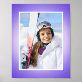 Paarse Blauwe Roze Aura Gradient Photo Border Poster (Voorkant)