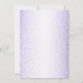 Paarse Blauwe Roze Bloem Glitter Bruidsdouche Kaart (Achterkant)