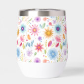 Paarse Blauwe Roze Boho Wilde Bloem (Achterkant)