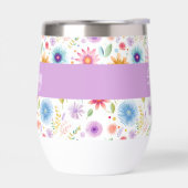 Paarse Blauwe Roze Boho Wilde Bloem Gepersonalisee (Links)