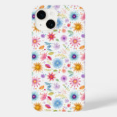 Paarse Blauwe Roze Boho Wildflower Case-Mate iPhone Case (Achterkant)